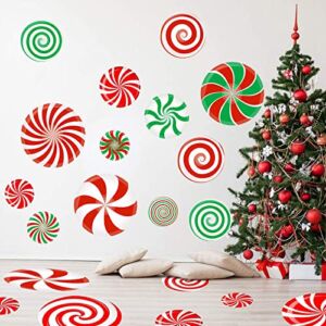 77 Pcs Christmas Candy Decals Christmas Wall Decorations Christmas Candy Floor Decals Christmas Wall Stickers Christmas Decals for Wall Christmas Candy Stickers for Xmas Candyland Party Decorations