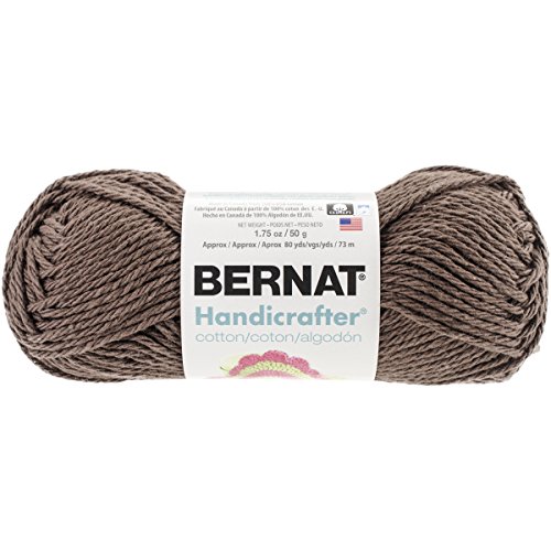 Bernat Handicrafter Cotton Solids Yarn, 1.75 oz, Gauge 4 Medium, 100% Cotton, Warm Brown | The Storepaperoomates Retail Market - Fast Affordable Shopping