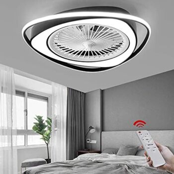 BAMBW Ceiling Lamp Invisible Fan Lamp, LED Ceiling Fan with Lighting Function, 38W Dimmable with Remote Control Bedroom Pendant Lamp | The Storepaperoomates Retail Market - Fast Affordable Shopping