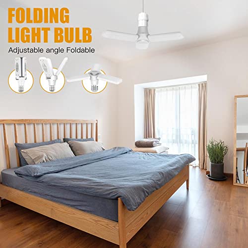 ceiling fan Bright Garage Light White Light Adjustable Panels Led Lamp E27 Ceiling Folding Fan Install Lamp LED Bulb Fan For Garage Home ceiling fan accessories parts | The Storepaperoomates Retail Market - Fast Affordable Shopping