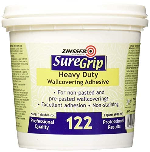 Zinsser 69384 SureGrip 122 Heavy Duty Wallcovering Adhesive, 1 Quart | The Storepaperoomates Retail Market - Fast Affordable Shopping