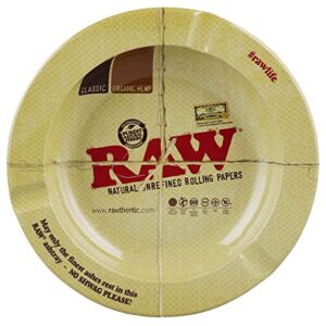 “RAW Round Metal Ashtray – Magnetic / 5.5″””, brown (18443)