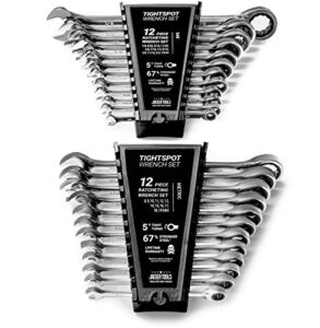 JAEGER 24pc IN/MM TIGHTSPOT Ratcheting Wrench Set – MASTER SET Including Inch & Metric With Quick Access Wrench Organizer – Our standard in combination wrench sets from gear to tip