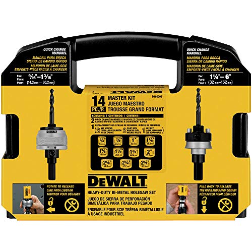 DEWALT Hole Saw Kit, 14-Piece (D180005) , Yellow | The Storepaperoomates Retail Market - Fast Affordable Shopping