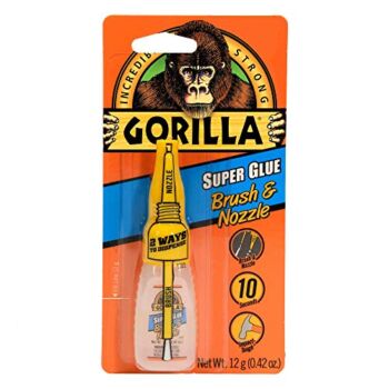 Gorilla Super Glue with Brush & Nozzle Applicator, 12 Gram, Clear, (Pack of 1) | The Storepaperoomates Retail Market - Fast Affordable Shopping