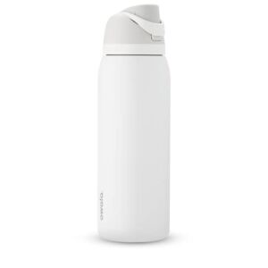 Owala FreeSip Insulated Stainless Steel Water Bottle with Straw for Sports and Travel, BPA-Free, 40-Ounce, Shy Marshmallow