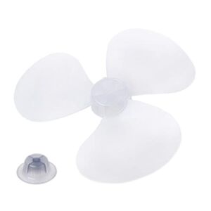 Plastic 3 Leaves Fan Blade Replacement for Standing Fan Table Fanner General Accessories White 12 Inch 3 Leaves Fan Blade