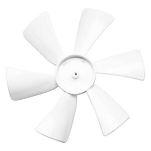 YOOJIA Plastic Silent Fan Blade Universal Fan Blade with Nut Cover Replacement for Standing Pedestal Fan Table Fanner White 6 Inch