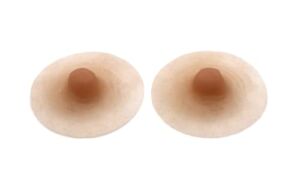 Realistic Adhesive Silicone Nipples – Reusable Attachable Nipples for Breast Cancer Survivors (Naturelle, Simplicity)