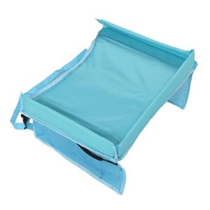 Foldable Kids Travel Car Table Tray Waterproof Toddler Lap Desk for Baby Carriages Lap Desk Accessory Sky Blue