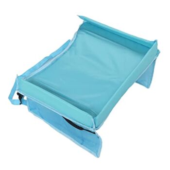 Foldable Kids Travel Car Table Tray Waterproof Toddler Lap Desk for Baby Carriages Lap Desk Accessory Sky Blue | The Storepaperoomates Retail Market - Fast Affordable Shopping