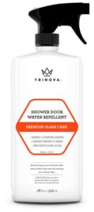 TriNova Shower Door Protectant – Glass Water Repellent – Shower Door Glass Sealant – Causes Water Beading – Prevents Soap Scum and Hard Water Buildup – 18oz, Made in the USA
