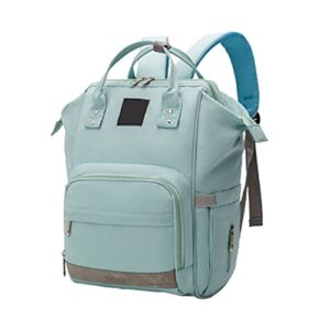 Diaper Bag Backpack, Nappy Bags Multifunction Waterproof Travel Backpack with Changing Pad & Stroller Straps & Pacifier Case. Mint
