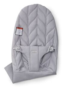 BabyBjörn Fabric Seat for Bouncer, Cotton, Petal Quilt, Light Grey
