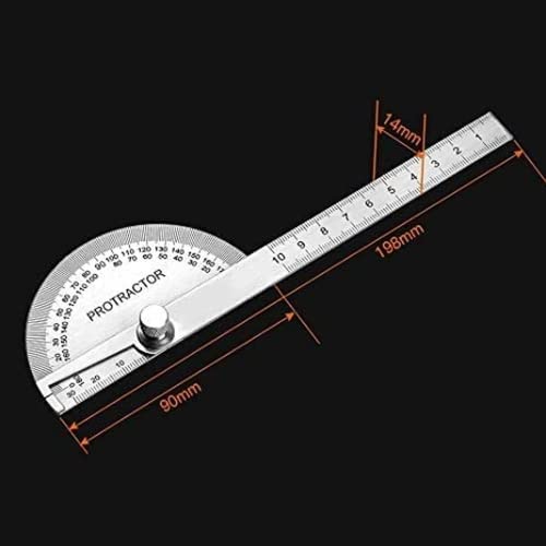 YFEIQI 180° Rotating Protractor Stainless Steel Angle Gauge Angle Measuring Ruler Woodworking Movable Angle Ruler Suitable for Carpenter Painting and Drawing Angle Measurement Tool (0-180°/10cm) | The Storepaperoomates Retail Market - Fast Affordable Shopping