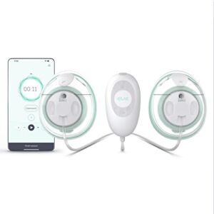 Elvie Stride Hospital-Grade App-Controlled Breast Pump | Hands-Free Wearable Ultra-Quiet Electric Breast Pump with 2-Modes 20-Settings & 5oz Capacity per Cup