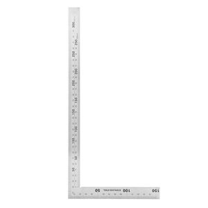 TenNuoDa Carpenter Square,L Shape Framing Square Ruler Engineers Woodworking Wood Measuring Tool,Stainless Steel 90 Degrees Right Angle Ruler for Measuring Layout Tool(300mm*150mm)