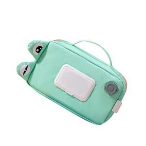 Gazechimp Wipe Warmer Baby 3 Modes Comfortable Wipe Heater Warms Quickly Evenly Portable Electric Wipe Dispenser for Travel Car, Green Frog