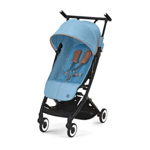 CYBEX Libelle 2 Stroller, Ultra-Lightweight Stroller, Small Fold Stroller, Carry-On Luggage Compliant, Compact Stroller, Fits CYBEX Car Seats (Sold Separately), Infants 6 Months+, Beach Blue