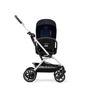 CYBEX Eezy S Twist +2 V2 Stroller, 360° Rotating Seat, Parent Facing or Forward Facing, One-Hand Recline, Compact Fold, Lightweight Travel Stroller, Stroller for Infants 6 Months+, Ocean Blue