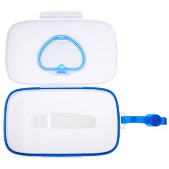 On- Diaper Wipe Holders The- Go Wipes Dispenser Baby Outdoor Travel Stroller Wet Wipes Box Refillable Container for Car Bathroom Living Room Sky- Wet Wipe Pouch Blue Travel Tissue | The Storepaperoomates Retail Market - Fast Affordable Shopping