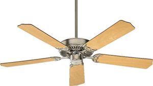 St David’s Barton Ceiling Fan in Traditional Style 52 inches Wide by 11.3 inches High Satin Nickel Maple/White St David’s Barton Ceiling Fan in Traditional Style 52 inches Wide by 11.3 inches High