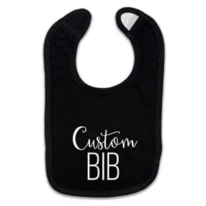 Custom Baby Bib – Personalized Bibs For Babies & Infants (Black)