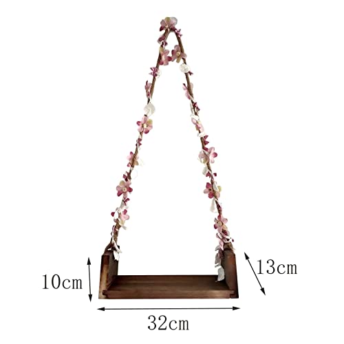 Colcolo Newborn Photography Props Wooden Swing Seats Photo Posing Aid for Newborn Girls Baby Infants Kids, Coffee | The Storepaperoomates Retail Market - Fast Affordable Shopping