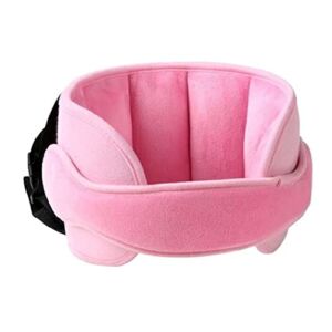 Havamoasa Car Seat Head Support Band for Children Adjustable Infants and Baby Neck Head Support for Car Seat Offers Protection Safety for Kids Pink