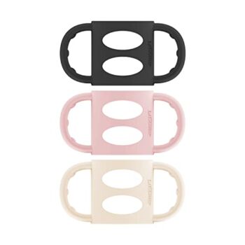 Dr. Brown’s 100% Silicone Narrow Baby Bottle Handles, Light Pink, Ecru, Black, 3 Pack, 4m+ | The Storepaperoomates Retail Market - Fast Affordable Shopping