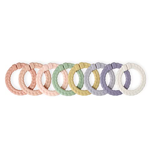 Itzy Ritzy Linking Ring Set; Set of 8 Braided, Multi-Colored Versatile Linking Rings; Attach to Car Seats, Strollers & Activity Gyms; Pink Rainbow | The Storepaperoomates Retail Market - Fast Affordable Shopping