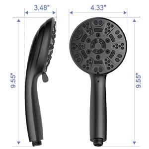 High Pressure 8 Functions Shower Head Matte Black ,with handheld Shower Head Set with 71 Inch Hose Bracket Tape Rubber Washers… | The Storepaperoomates Retail Market - Fast Affordable Shopping