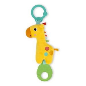 Bright Starts Tug Tunes On-The-Go Toy for Stroller and Carriers – Giraffe – Unisex, Newborn +