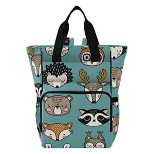 Cute Animals Diaper Bag Backpack Baby Boy Diaper Bag Backpack Mommy Baby Bag Mommy Bag with Insulated Pockets for Travel Mammy Women Girls