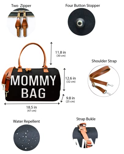 Mommy Bag for Hospital,Diaper Bag Tote,Maternity Mom Bags Essentials,Labor & Delivery,Travel Large Capacity Bag for Baby Care (A Black) | The Storepaperoomates Retail Market - Fast Affordable Shopping