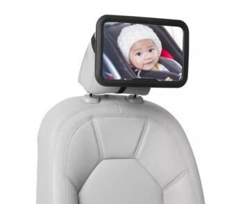 Baby Car Mirror Rear View – 360 ° Adjustable Extra Wide Crystal Clear & Shatterproof Car Seat Mirror | Back Seat Baby Essentials to See Rear Facing Infants, Babies, Kids, Child & New born | The Storepaperoomates Retail Market - Fast Affordable Shopping