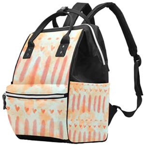 Diaper Bag Travel Nappy Backpack for Baby Care, Tie Dye Hearts Large Capacity Mommy Bag