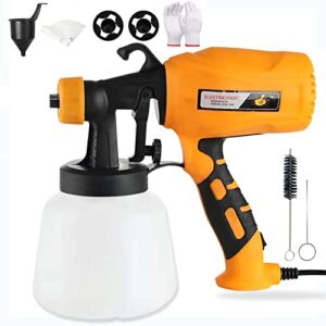 AKISEKTR Paint Sprayer, 550W High Power HVLP Electric Spray Gun with 950ml Detachable Container, 2 Nozzles & 3 Spray Patterns, for Furniture, Cabinets, Fence, Car, Bicycle, Gardening etc