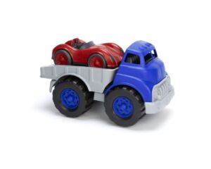 Green Toys Flatbed with Racecar/ CB2