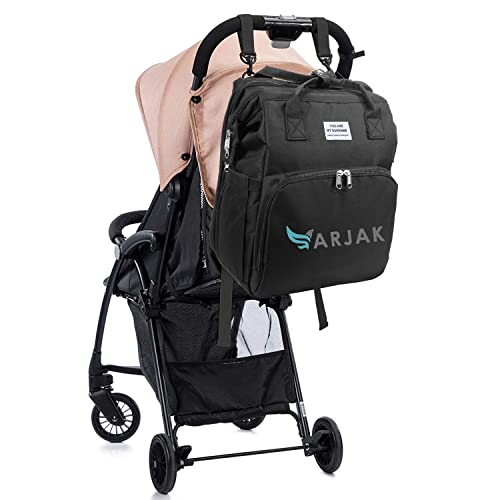 Baby Diaper Bag Backpack By Sarjak For Travel With Large Capacity And Changing Station Along Stroller Straps For Kids/Boy/Girls. | The Storepaperoomates Retail Market - Fast Affordable Shopping