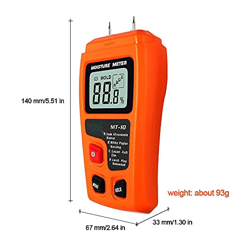 WYFDP MT-10 Wood Moisture Meter Wood Humidity Tester Hygrometer Timber Damp Detector Tree Density Tester | The Storepaperoomates Retail Market - Fast Affordable Shopping