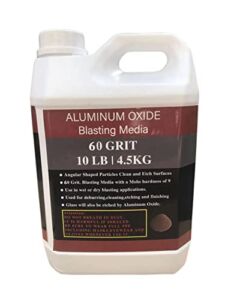 Aluminum Oxide – 10 LBS – Medium to Fine Sand Blasting Abrasive Media for Blasting Cabinet or Blasting Guns. #60 GRIT
