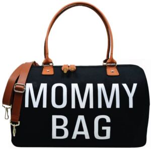 Mommy Bag for Hospital,Diaper Bag Tote,Maternity Mom Bags Essentials,Labor & Delivery,Travel Large Capacity Bag for Baby Care (A Black)