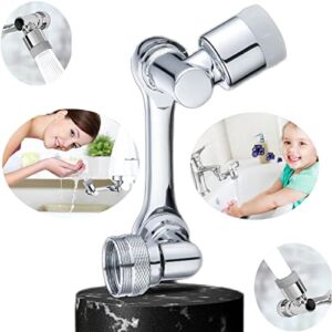 Faucet Extender for Toddlers 1080° Ultra Angle Swivel Faucet Aerator Pure Copper Kitchen Sink Sprayer Attachment for Faucet replace Sink Hose Attachment for Faucet (1)