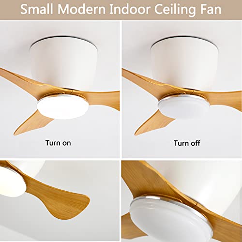 GESUM Ceiling Fan with Lights Remote Control, 22 lnch Small Ceiling Fan with Light 3 Reversible Blades, Low Profile Ceiling Fan for Kitchen Bedroom Dining Room, 3 Colors, 6 Speeds | The Storepaperoomates Retail Market - Fast Affordable Shopping