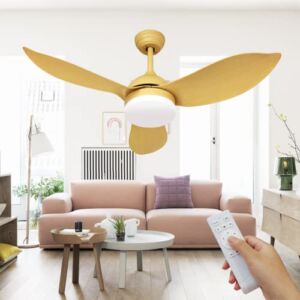 Ceiling Fans with Lights,Ceiling Fan with Light Remote Control,48 in Modern Ceiling Fan with LED Light for Living Room, Bedroom, Patios (Indoor, Outdoor),Noiseless Reversible DC Motor,Duclsaty