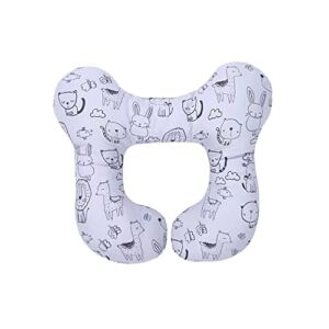 Chapver Baby Travel Pillow, Infant Head and Neck Support Pillow for Car Seat, Pushchair, for 0-2 Years Old Baby, Grey