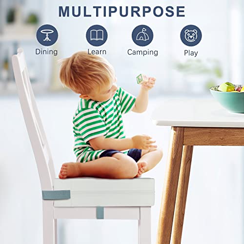Toddler Booster Seat for Dining Table，VUEJIC Kids Waterproof Booster Seat, Double Safer Adjustable Straps&Non-Slip Bottom，Portable Travel Chair Cushion. | The Storepaperoomates Retail Market - Fast Affordable Shopping