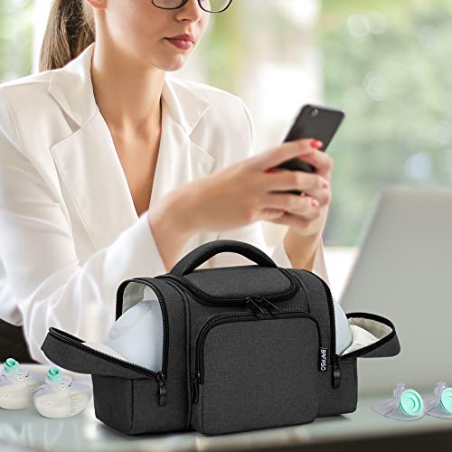 BAFASO Wearable Breast Pump Bag Compatible with Willow and Elvie Breast Pump, Tote for Wearable Breast Pump and Extra Parts (Patent Pending), Black | The Storepaperoomates Retail Market - Fast Affordable Shopping