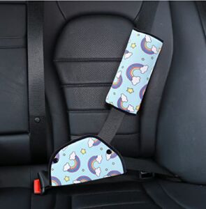 Kids Seatbelt Adjuster Car Seat Belt Cushion Car Travel Pillow Headrest Head Neck Support Pillow Safety Belt Shoulder Pad Seat Belt Positioner Safety Strap Protector Cover for Car Seat Pushchair